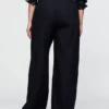 Pantalon taille haute 365 en mélange de lin