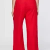 Pantalon taille haute 365 en mélange de lin