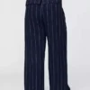 Pantalon taille haute 365 en mélange de lin