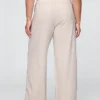 Pantalon taille haute 365 en mélange de lin