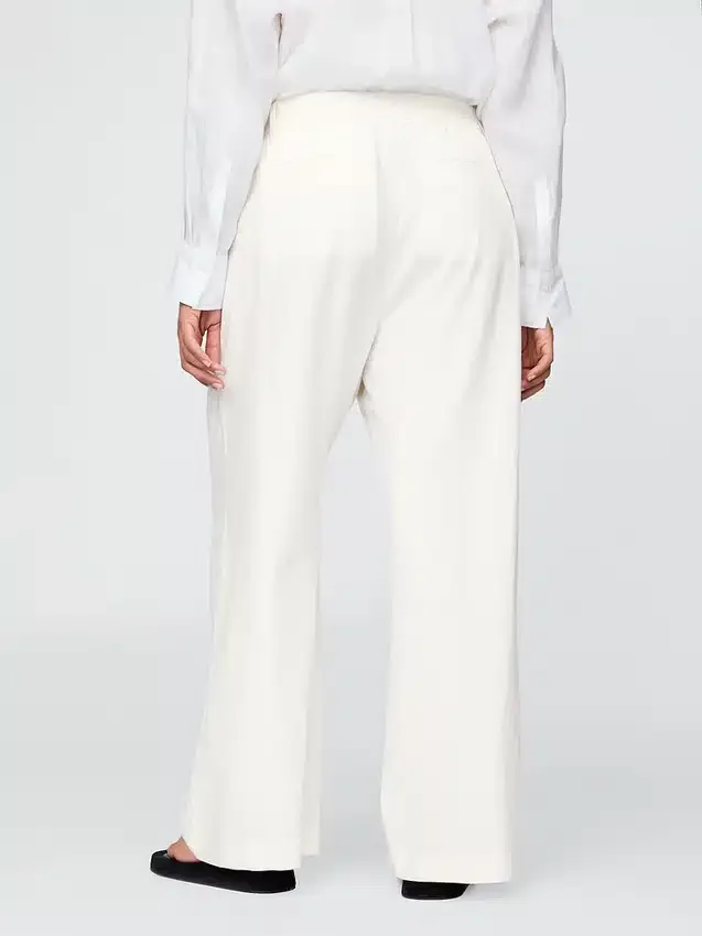 Pantalon taille haute 365 en mélange de lin