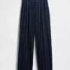Pantalon taille haute 365 en mélange de lin