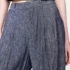 Pantalon taille haute 365 en mélange de lin