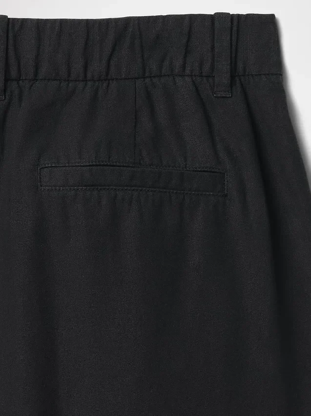 Pantalon taille haute 365 en mélange de lin