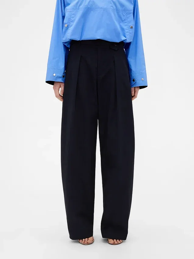 Pantalon à taille haute plissé en arc GAP × Victoria Beckham