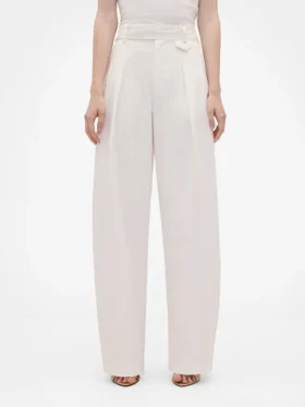 Pantalon à taille haute plissé en arc GAP × Victoria Beckham