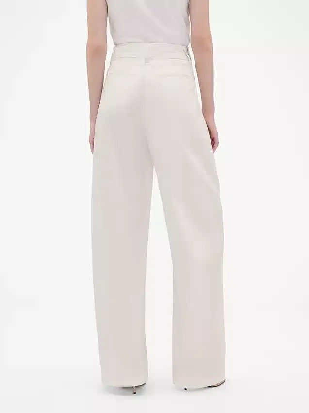 Pantalon à taille haute plissé en arc GAP × Victoria Beckham
