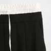 Pantalon taille moyenne à double ceinture