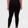 Pantalon à étriers en double maille à taille haute