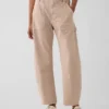 Pantalon utilitaire taille moyenne, coupe large, longueur cheville
