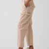Pantalon utilitaire taille moyenne, coupe large, longueur cheville