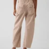 Pantalon utilitaire taille moyenne, coupe large, longueur cheville