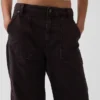Pantalon utilitaire taille moyenne, coupe large, longueur cheville