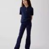 Pantalon évasé en jersey Ponte pour uniforme enfant