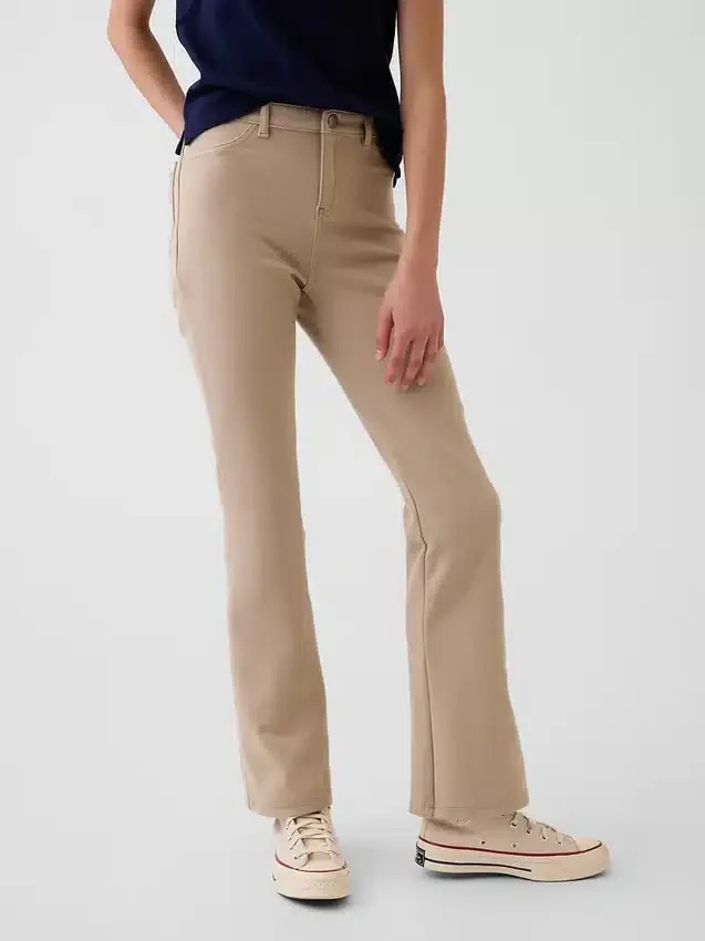 Pantalon évasé en jersey Ponte pour uniforme enfant