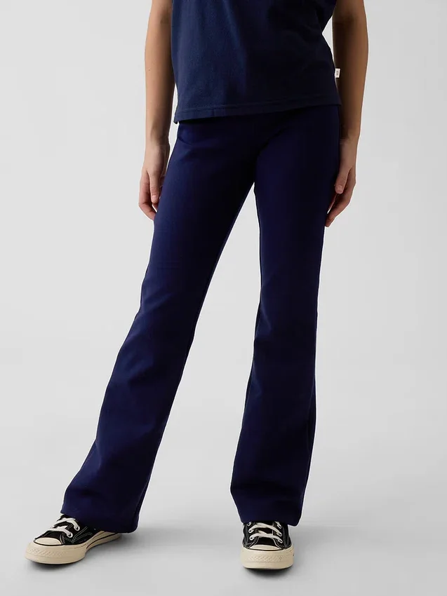 Pantalon évasé en jersey Ponte pour uniforme enfant
