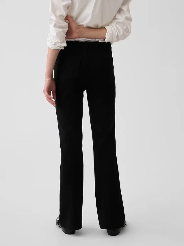 Pantalon évasé en jersey Ponte pour uniforme enfant