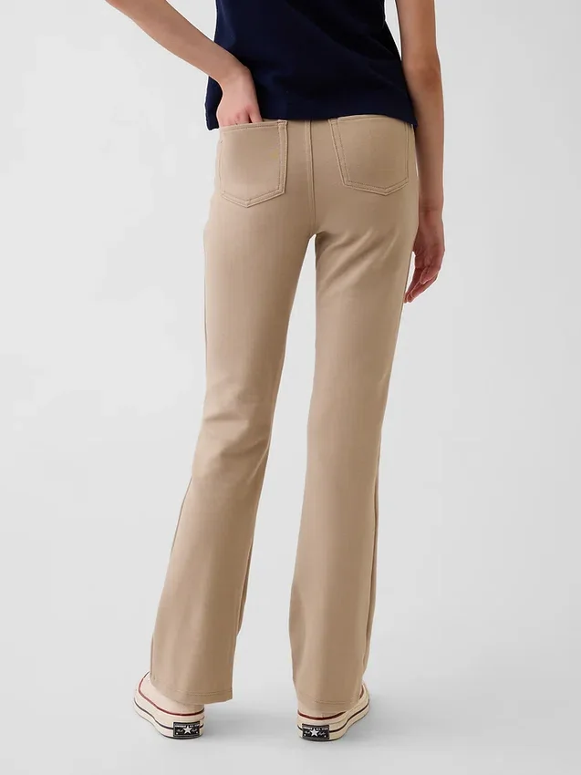 Pantalon évasé en jersey Ponte pour uniforme enfant