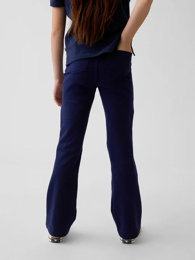 Pantalon évasé en jersey Ponte pour uniforme enfant