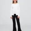 Pantalon évasé en ponte pour uniforme enfant
