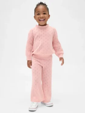 Pantalon évasé en tricot « Pointelle » CashSoft pour Bébé & Enfant
