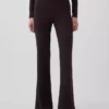 Pantalon évasé moderne à larges côtes