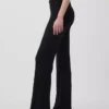 Pantalon évasé moderne à larges côtes