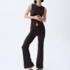 Pantalon évasé moderne à larges côtes