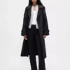 Pantalon évasé taille basse en double tricot