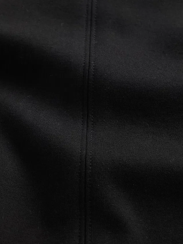 Pantalon évasé taille basse en double tricot