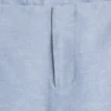 Pantalon évasé taille basse en mélange de lin
