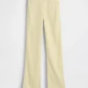 Pantalon évasé taille basse en mélange de lin