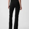 Pantalon évasé taille haute bi-extensible