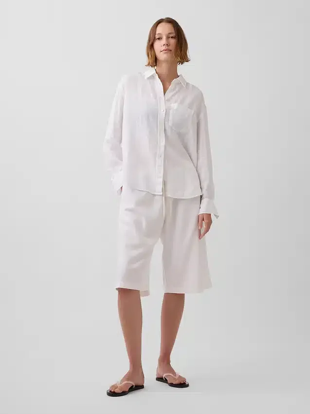 Pantalons ample et confortables en mélange de lin