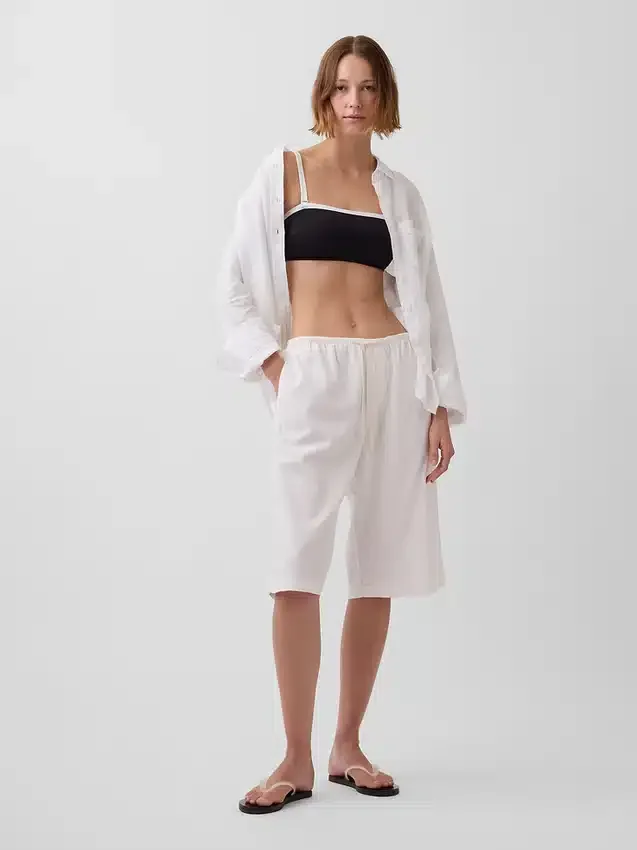 Pantalons ample et confortables en mélange de lin