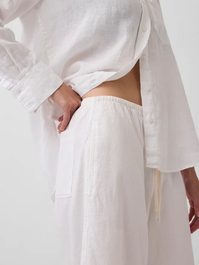 Pantalons ample et confortables en mélange de lin