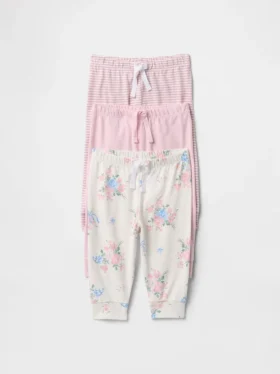 Pantalons à enfiler en coton bio « Baby First Favorites » (lot de 3)