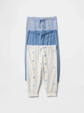 Pantalons à enfiler en coton bio « Baby First Favorites » (lot de 3)