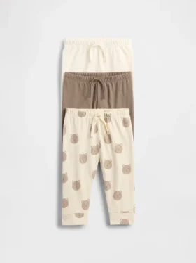 Pantalons à enfiler en coton bio « Baby First Favorites » (lot de 3)