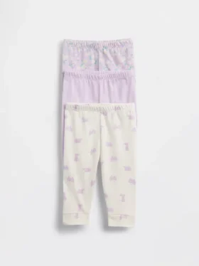 Pantalons à enfiler en coton bio « Baby First Favorites » (lot de 3)
