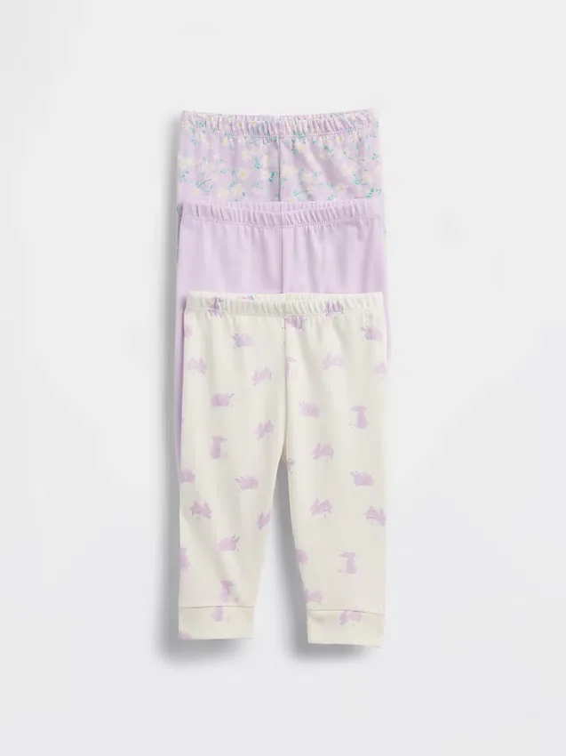 Pantalons à enfiler en coton bio « Baby First Favorites » (lot de 3)