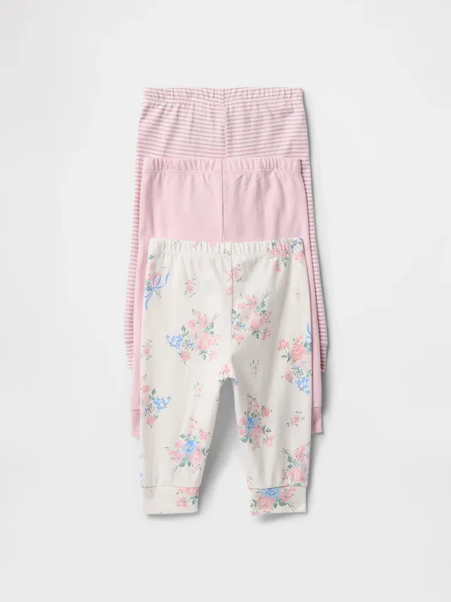Pantalons à enfiler en coton bio « Baby First Favorites » (lot de 3)