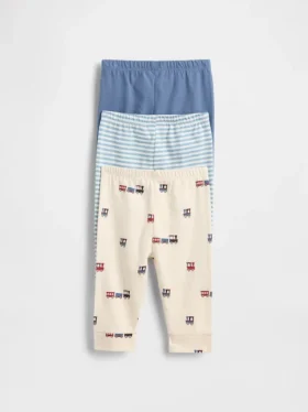 Pantalons à enfiler en coton bio « Baby First Favorites » (lot de 3)
