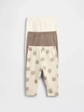 Pantalons à enfiler en coton bio « Baby First Favorites » (lot de 3)