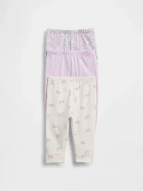 Pantalons à enfiler en coton bio « Baby First Favorites » (lot de 3)