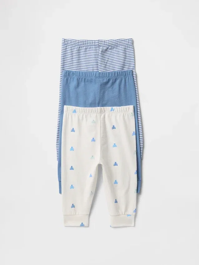 Pantalons à enfiler en coton bio « Baby First Favorites » (lot de 3)