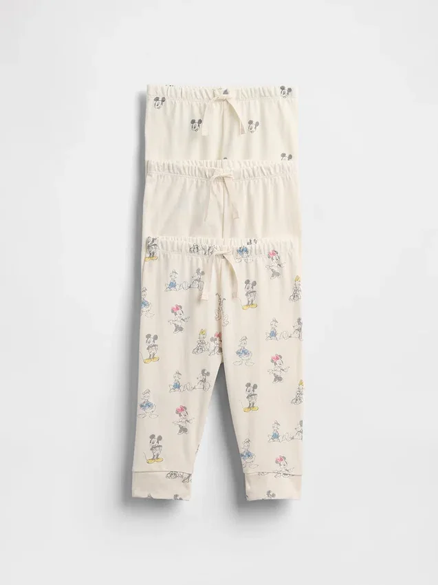 Pantalons à enfiler en coton bio GAP × Disney Baby (lot de 3)