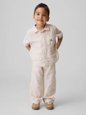 Pantalons à enfiler en lin et coton pour Bébé & Enfant