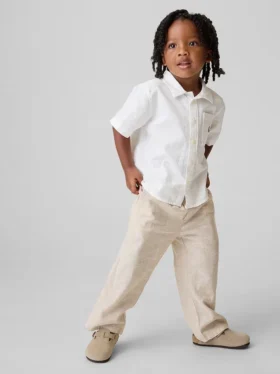 Pantalons à enfiler en lin et coton pour Bébé & Enfant