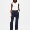 Pantalons kaki taille moyenne